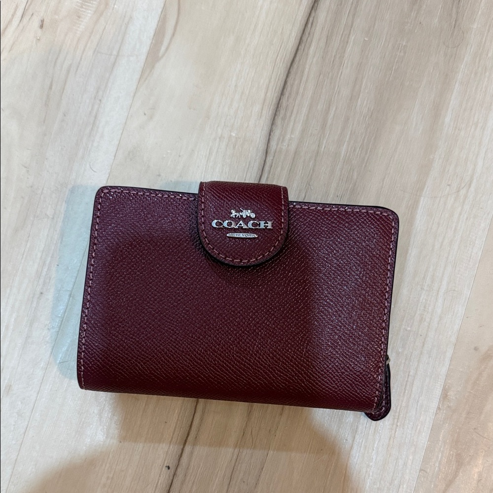 Coach Dark Red Leather Wallet